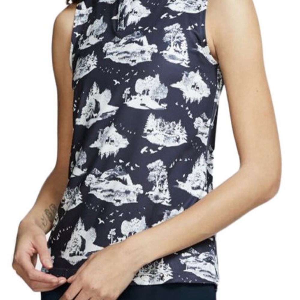 Nike Ladies Dri-Fit Sleeveless Printed Polo